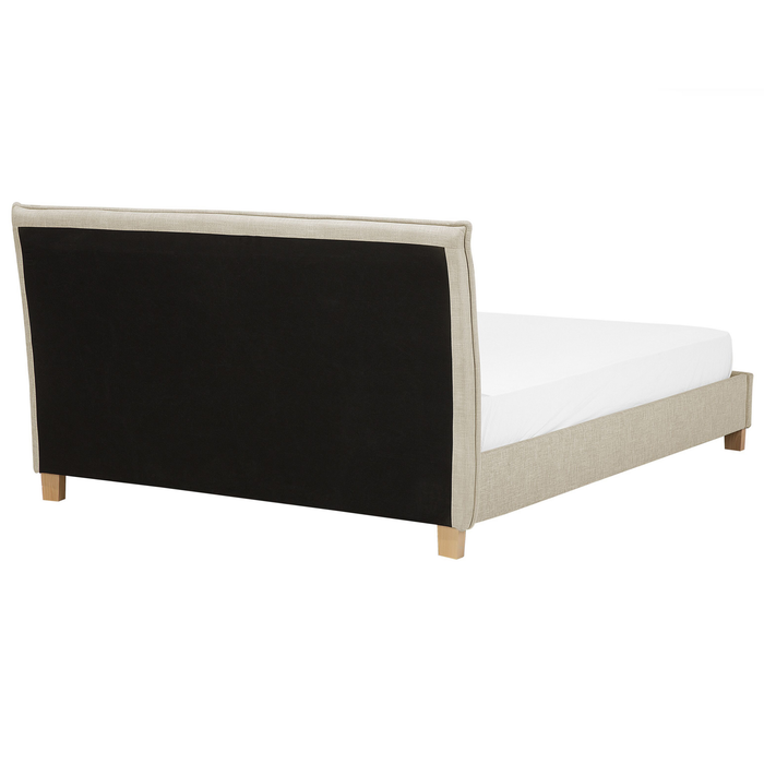 Beliani - SENNEZ - Tweepersoonsbed - Beige - 180 x 200 cm - Polyester