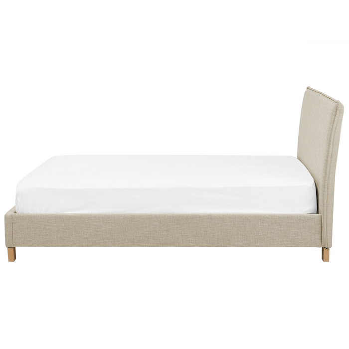 Beliani - SENNEZ - Tweepersoonsbed - Beige - 180 x 200 cm - Polyester