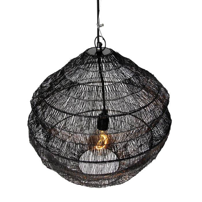 QAZQA Oosterse hanglamp zwart 45 cm x 40 cm - Vadi