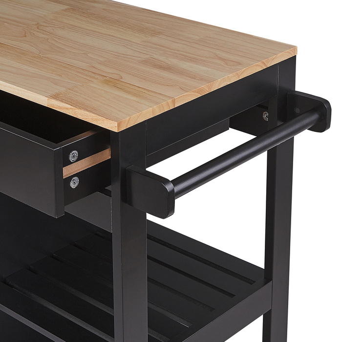 Beliani - TRAPANI - Keukentrolley - Zwart - MDF