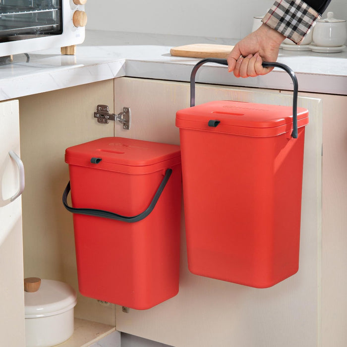 Homra Wall-Up inbouw prullenbak - 12L - Rood