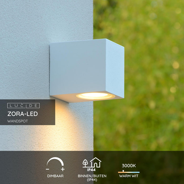 Lucide ZORA-LED Wandspot - Wit