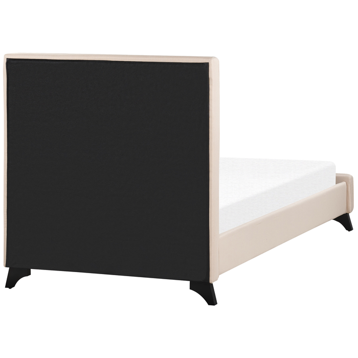 Beliani-AMBASSADOR-Eenpersoonsbed-Donkerhout-90 x 200 cm-Polyester