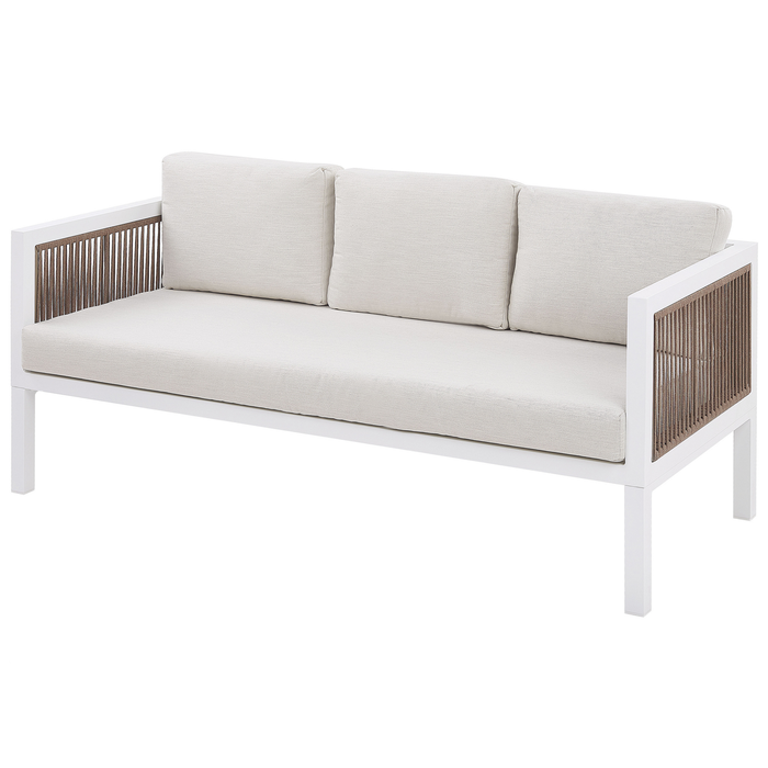 Beliani - BORELLO - Loungeset voor 5 - Wit - Aluminium