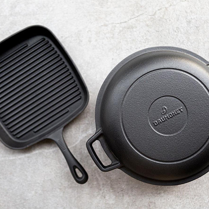 Daumonet Auguste Noir - Gietijzeren Grillpan
