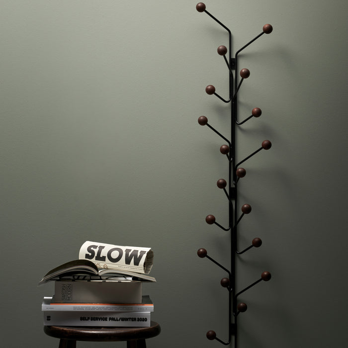 Maze Interior Bill Vertical Kapstok - Zwart / Walnoot