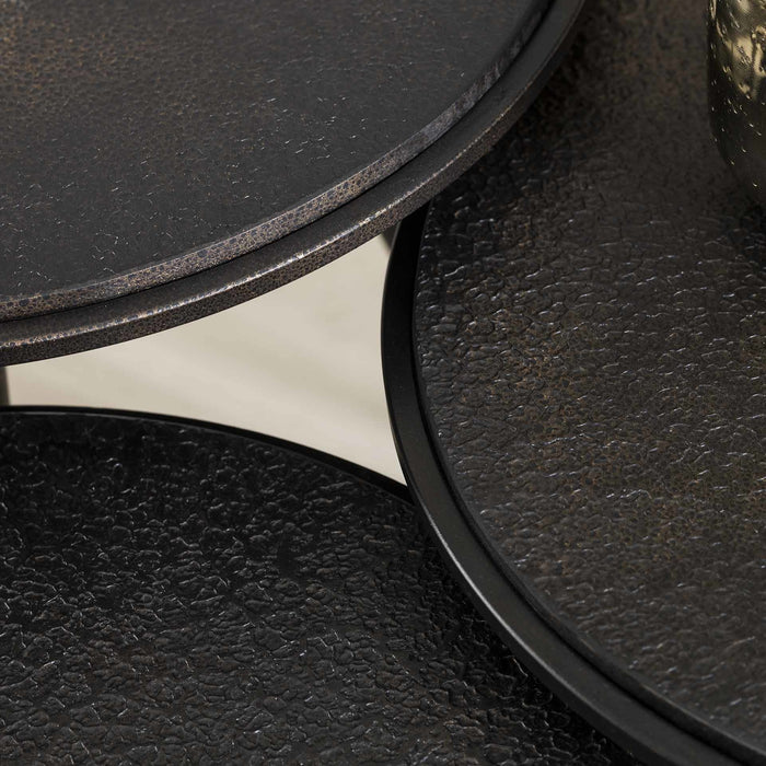 Duverger® Heavy Metal - Salontafel - set van 3 - rond - metaal - zwart