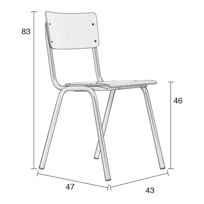 Zuiver Back To School Eetkamerstoel Mat