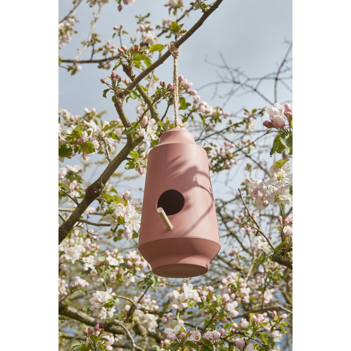 Mica Decorations Orion Vogelhuis - H28 x Ø15 cm - Donkerroze