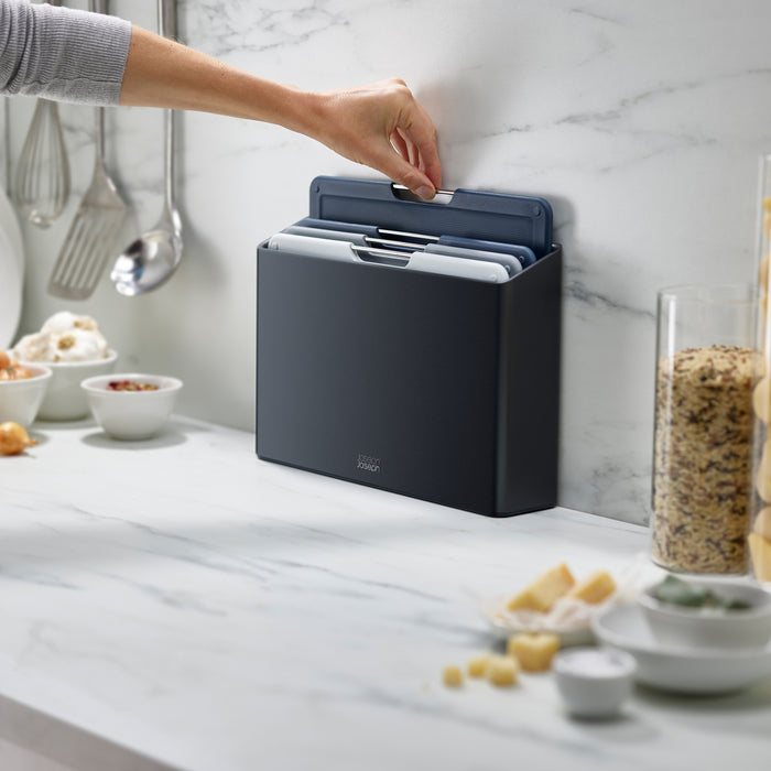 Joseph Joseph Folio Snijplankset - Set van 4 - Zwart / Blauwtinten