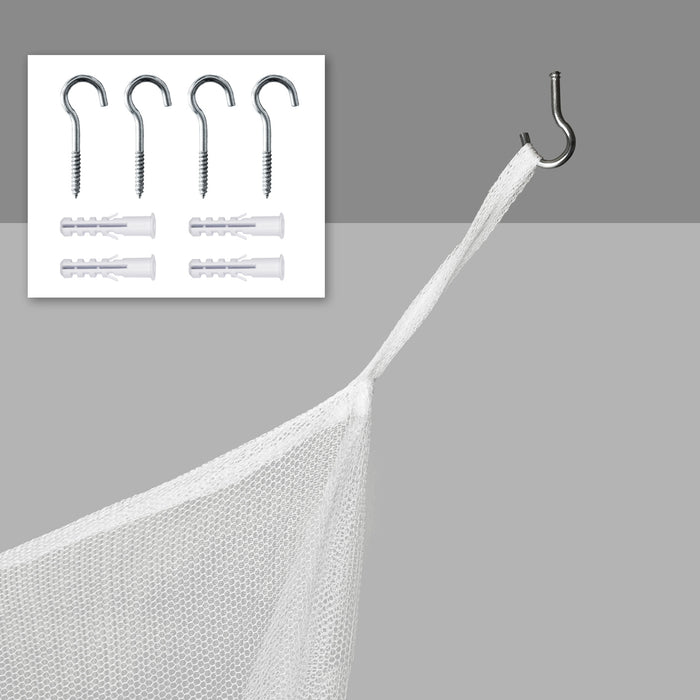 tectake® Klamboe voor eenpersoons- en tweepersoonsbedden - Wit