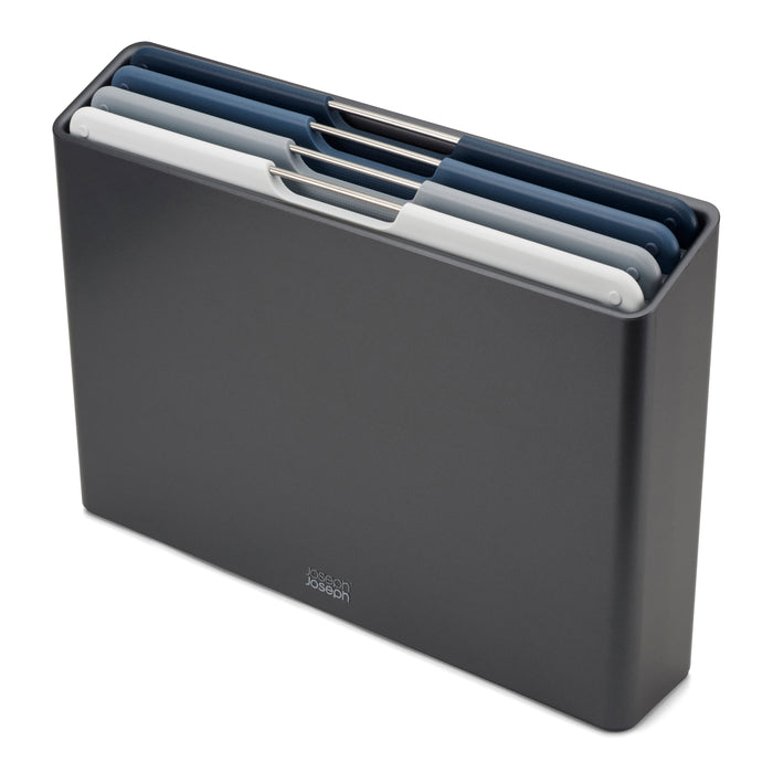 Joseph Joseph Folio Snijplankset - Set van 4 - Zwart / Blauwtinten