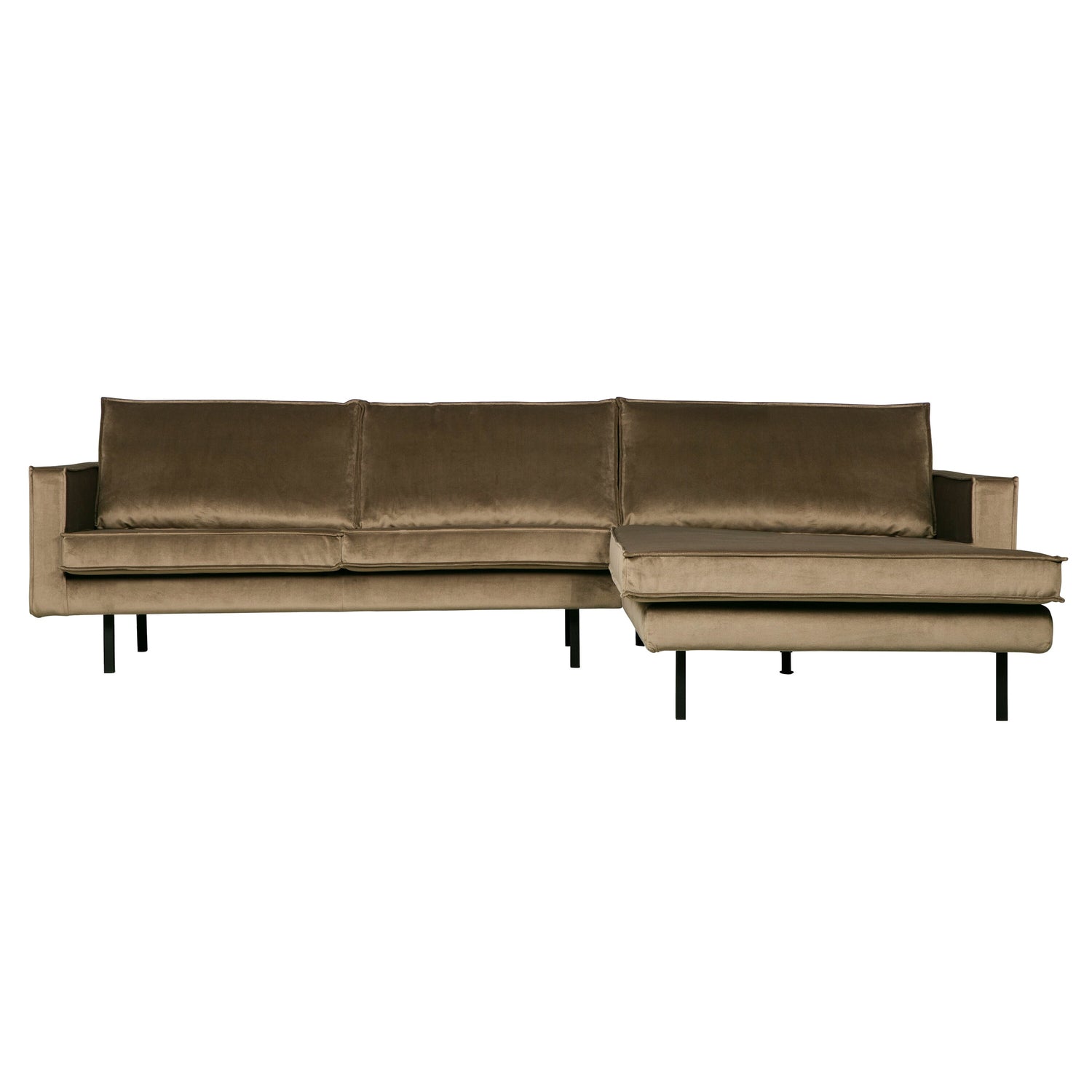 WOOOD Rodeo Chaise Longue Rechts - Velvet -  Taupe