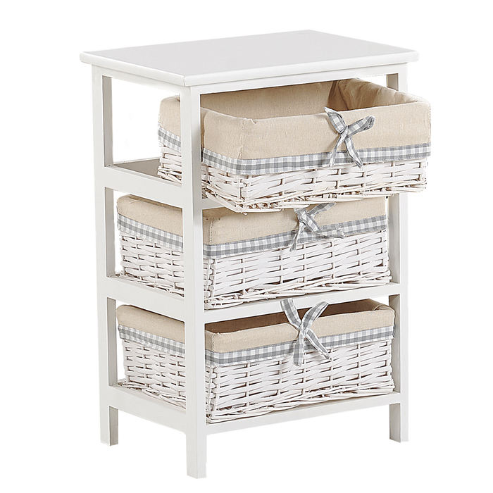 Beliani ZURI Opbergmeubel met 3 manden Wit