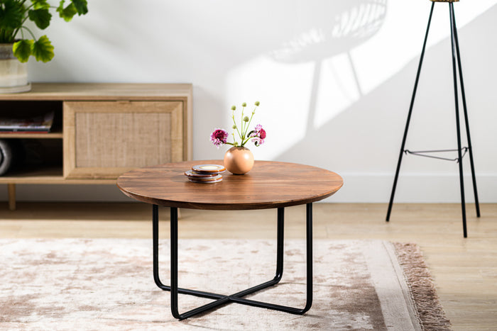 Duverger® Cross Scandinavian - Salontafel - rond - acacia - naturel -