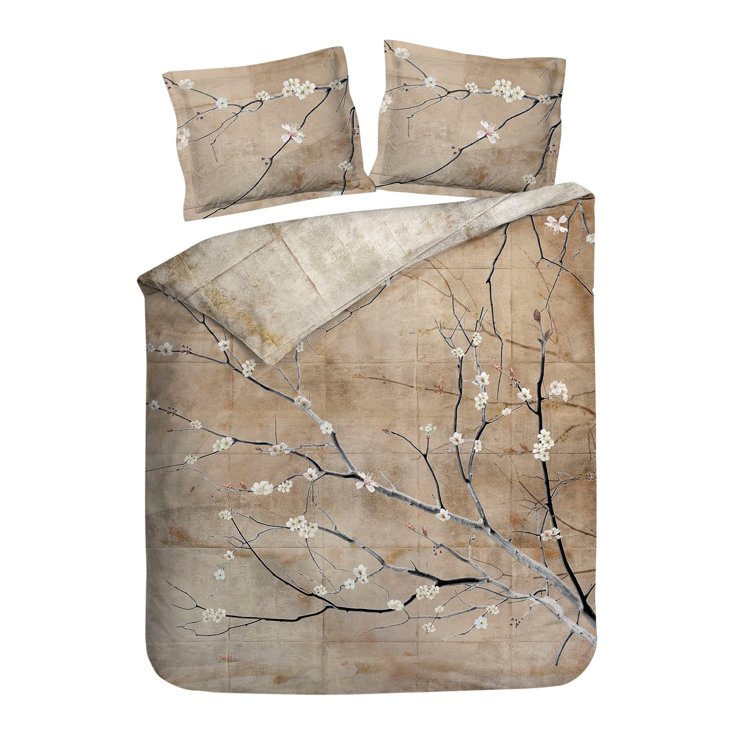 Heckett & Lane Sakura Dekbedovertrek 240 x 200/220 cm - Flowy Beige