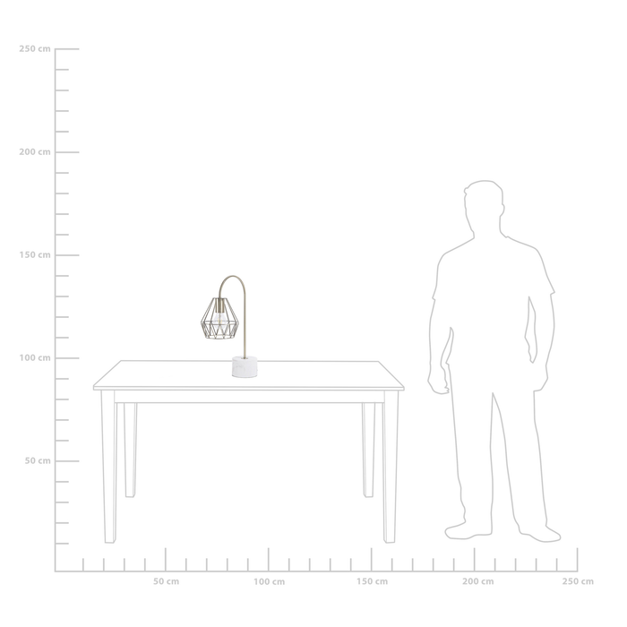 Beliani - MOONI M - Tafellamp - Messing - Metaal