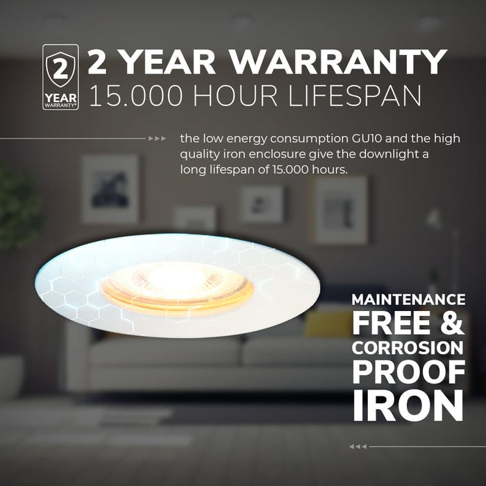 Hofronic 6x Bari - LED Inbouwspots Badkamer IP65 Wit