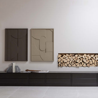 WOOOD Fiona Schilderij  70X100 - Vergrijsd groen