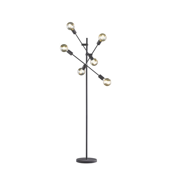 Trio Leuchten Vloerlamp modern - Metaal - Zwart