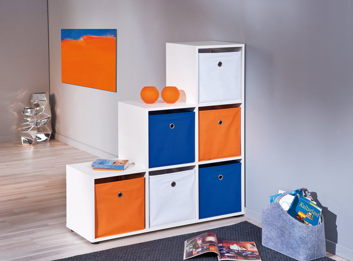 Hioshop Cadora wandkast ruimtedeler, 6 ruimtes wit.