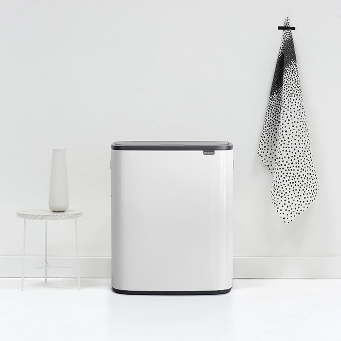 Brabantia Bo Touch Bin Afvalemmer 2 x 30 L - Wit