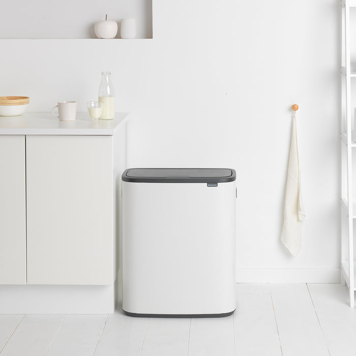 Brabantia Bo Touch Bin Afvalemmer 2 x 30 L - Wit