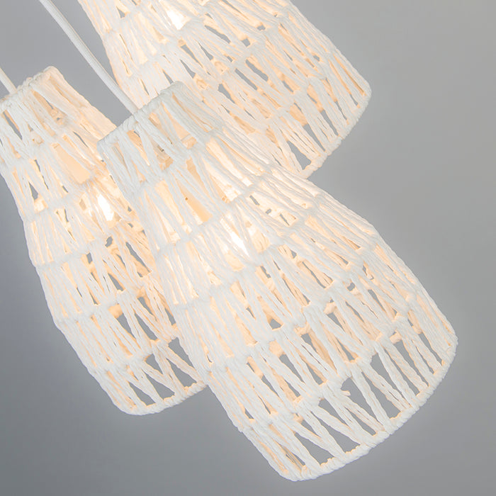 QAZQA Hanglamp lina - Wit - Design - D 350mm