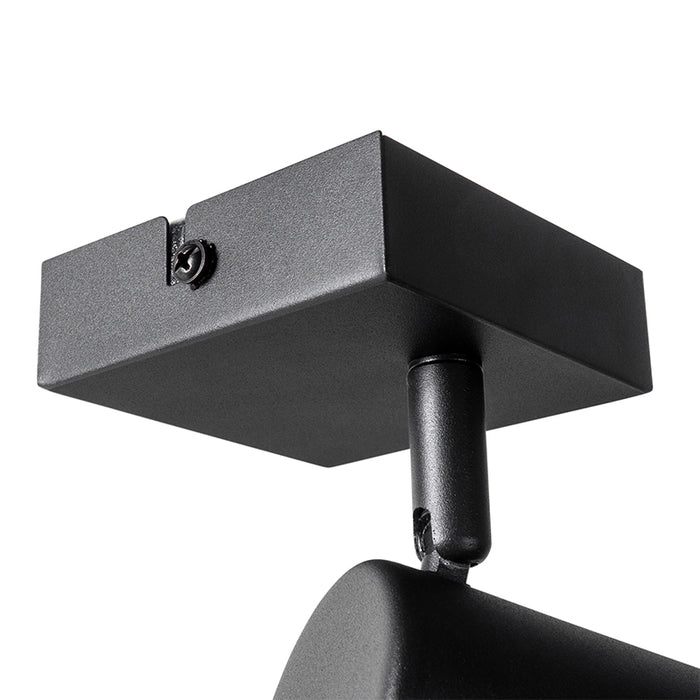 QAZQA Moderne spot zwart verstelbaar vierkant - Jeana