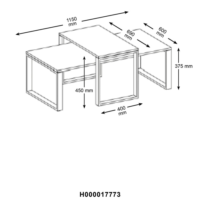 MOOS Yara Salontafel - Set van 2