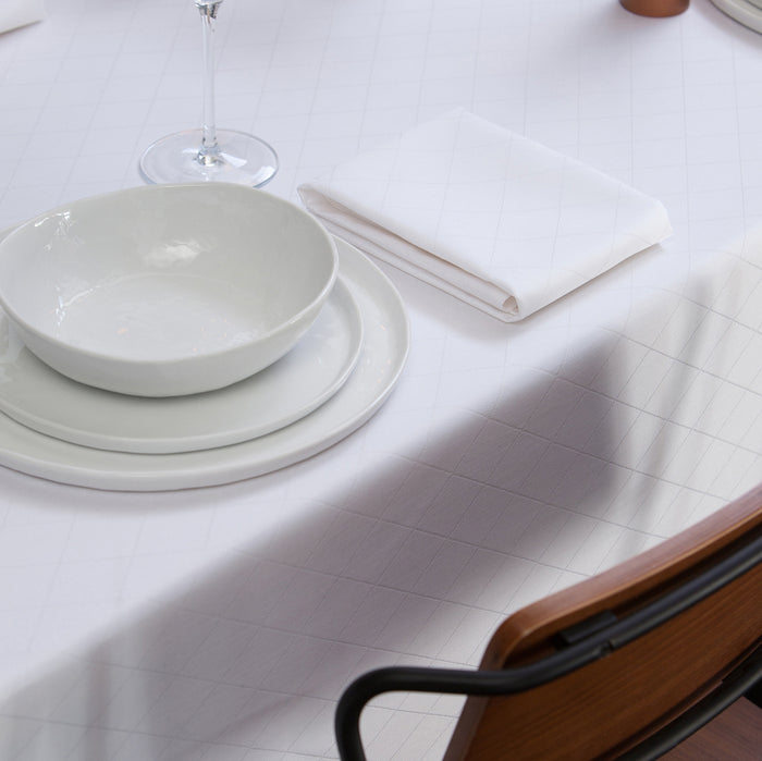 DDDDD tafellaken Rhombus - 150 x 350 cm - Wit