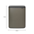 Brabantia Bo Touch Bin Afvalemmer 2 x 30 L - Platinum