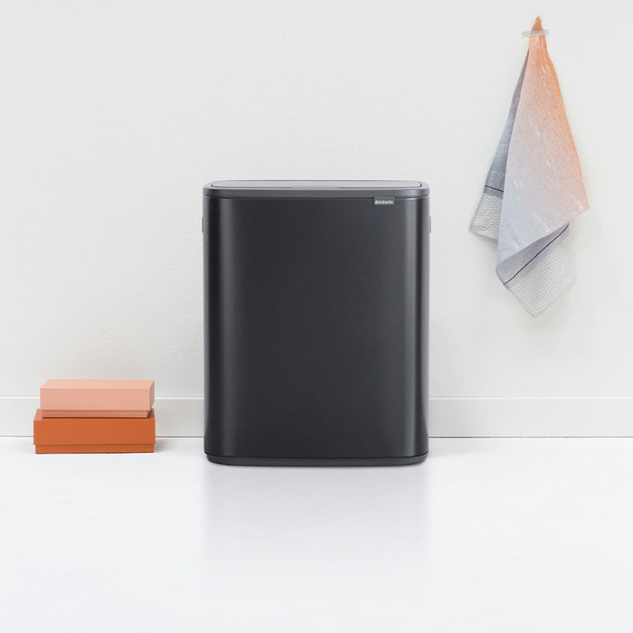Brabantia Bo Touch Bin Afvalemmer 2 x 30 L - Zwart