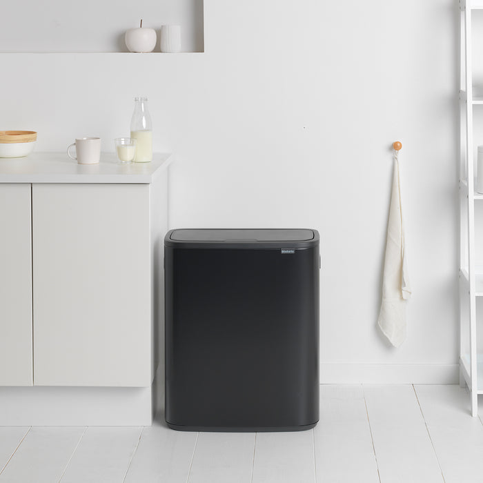 Brabantia Bo Touch Bin Afvalemmer 2 x 30 L - Zwart