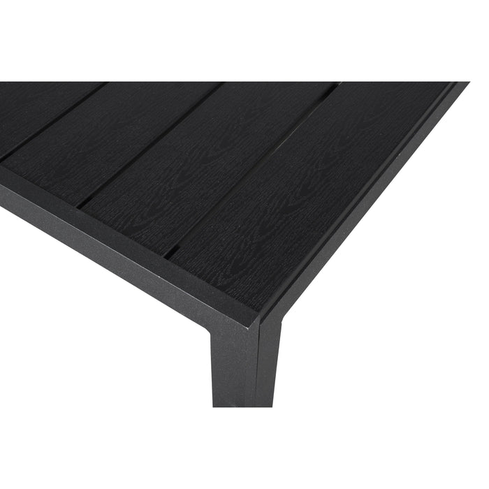 Hioshop Noma tuintafel 90 x 90 cm,zwart en zwart.