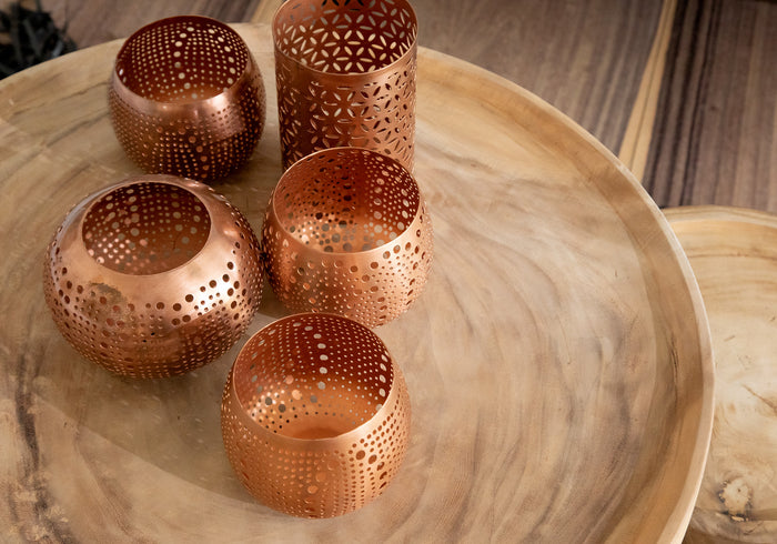 Bazar Bizar - De Flower Petal Kaarshouder - Koper - M