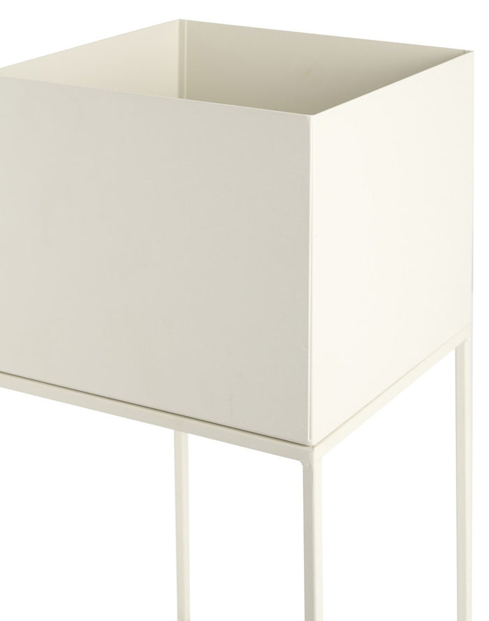 Lisomme Xam staande metalen plantenbak zand - 28 x 55 cm