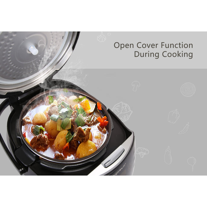 Aigostar Happy Chef 30IWY - pressure multicooker - Zwart|rvs