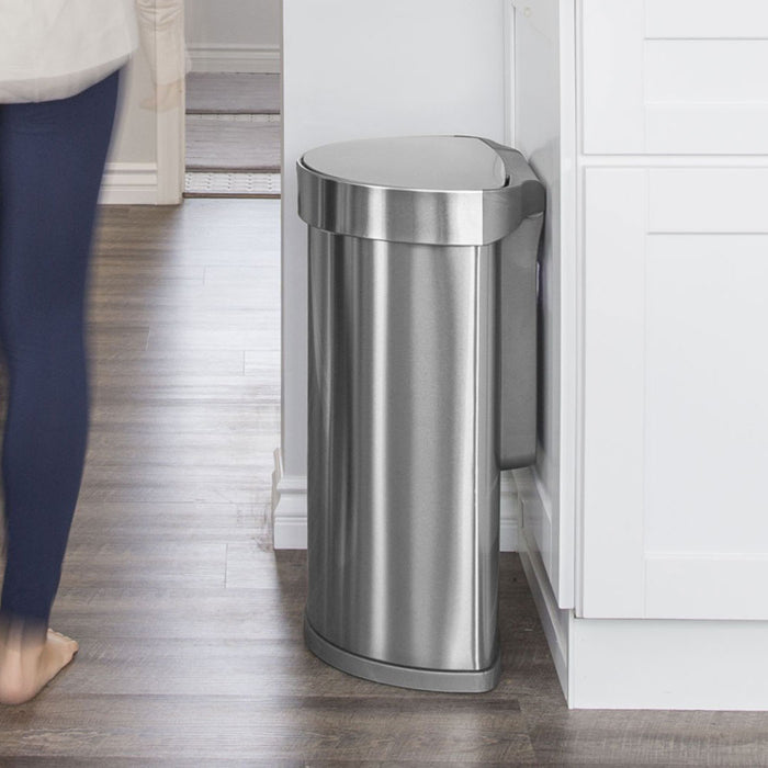 Simplehuman Semi-Round Liner Pocket Sensor Afvalemmer 45 Liter