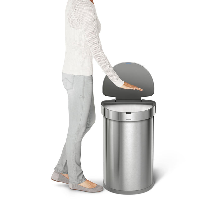 Simplehuman Semi-Round Liner Pocket Sensor Afvalemmer 45 Liter