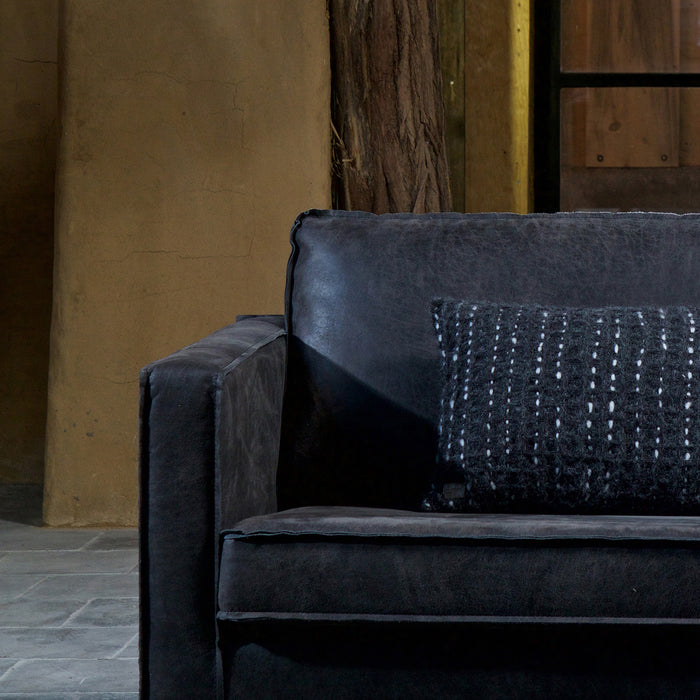 WOOOD Rodeo Hoekbank Rechts - Eco-leder -  Zwart