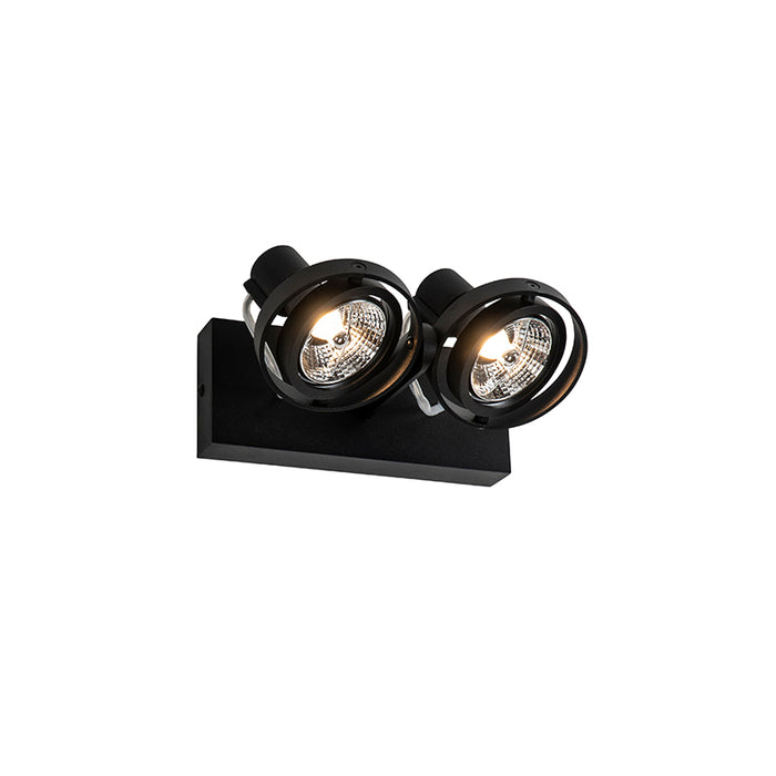 QAZQA Moderne spot zwart 2-lichts - Master 70
