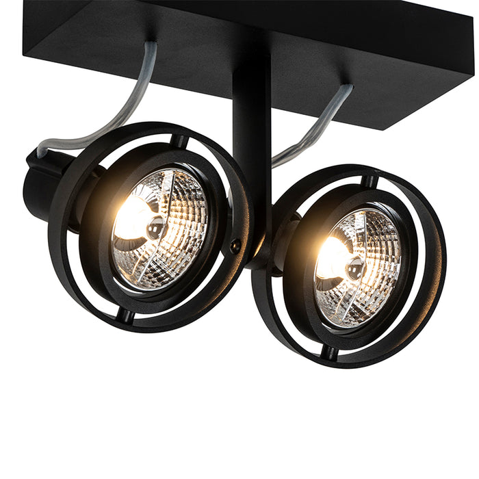 QAZQA Moderne spot zwart 2-lichts - Master 70