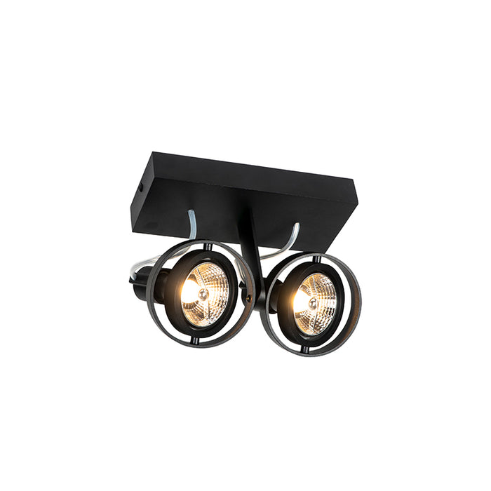 QAZQA Moderne spot zwart 2-lichts - Master 70