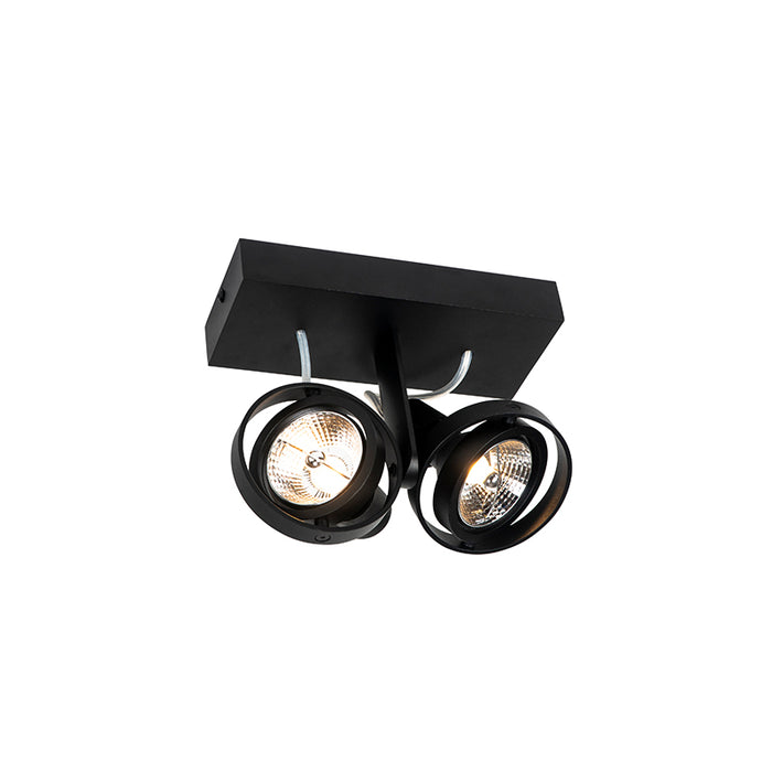 QAZQA Moderne spot zwart 2-lichts - Master 70