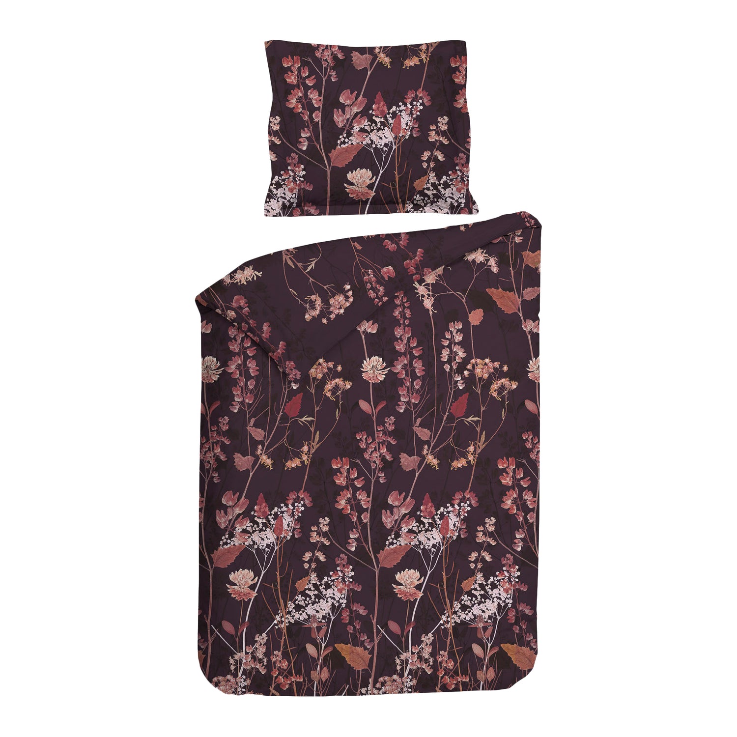 Heckett & Lane Revi Dekbedovertrek 140 x 200TC/220 cm - Raisin Red