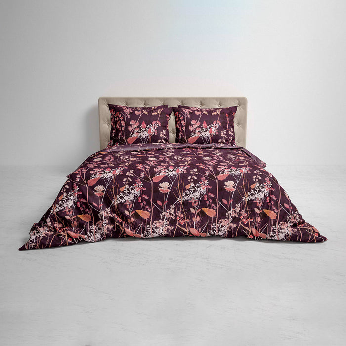 Heckett & Lane Revi Dekbedovertrek 200TC x 200TC/220 cm - Raisin Red