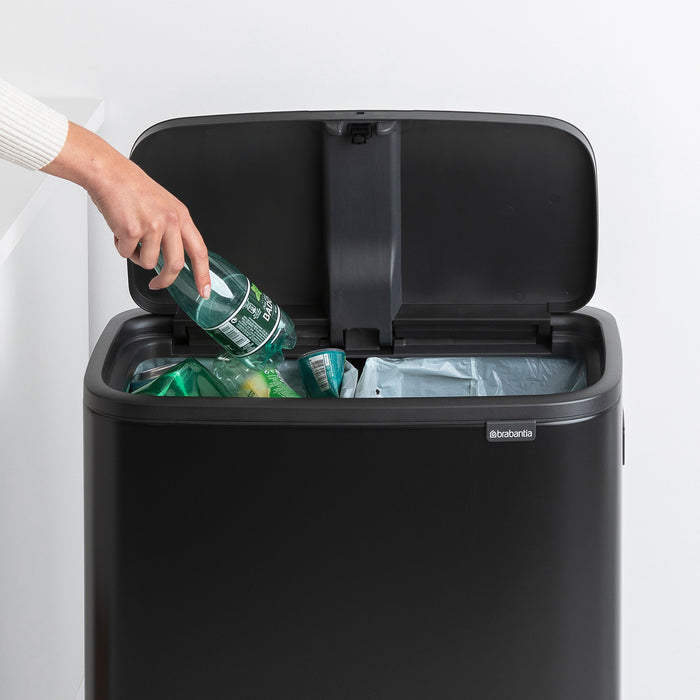 Brabantia Bo Touch Bin Hi Afvalemmer 2 x 30 L - Zwart