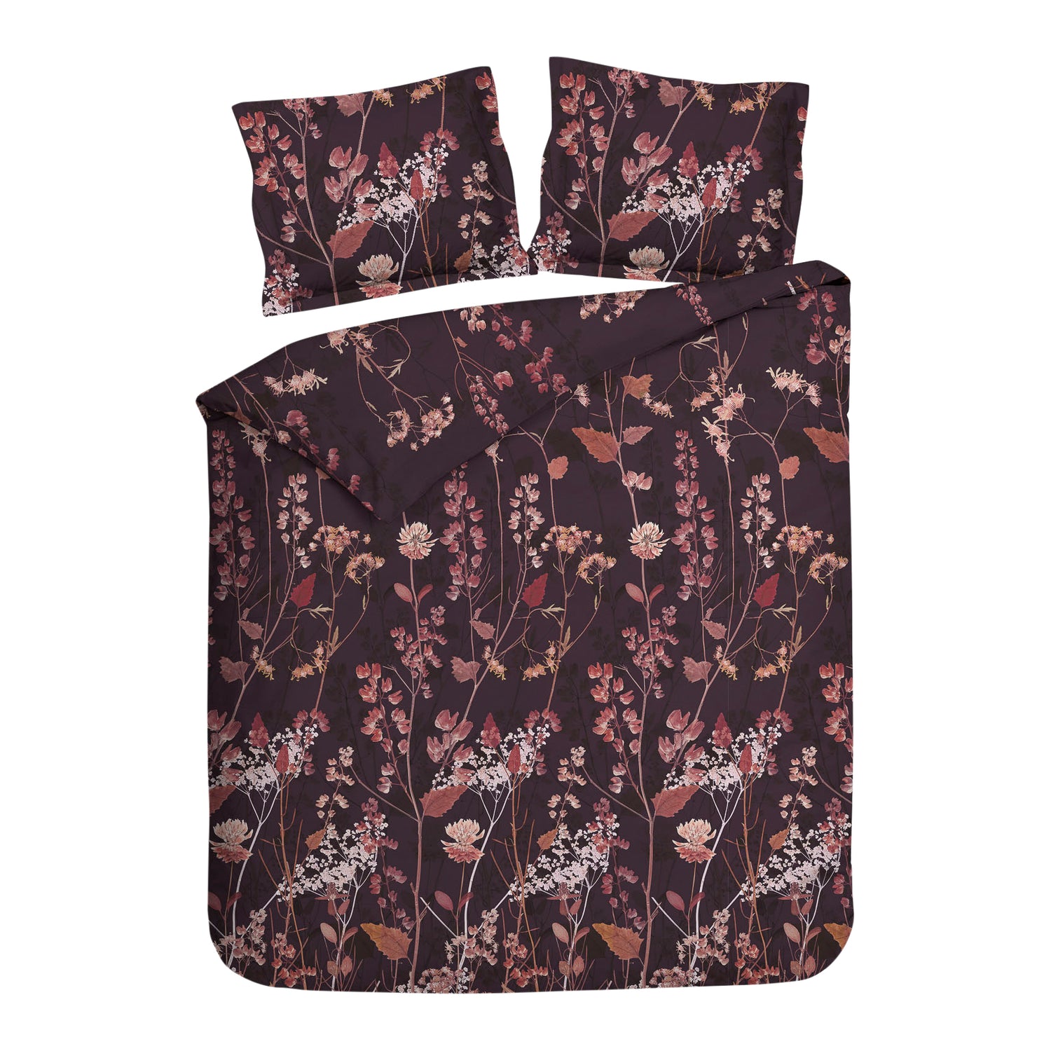 Heckett & Lane Revi Dekbedovertrek 200TC x 200TC/220 cm - Raisin Red