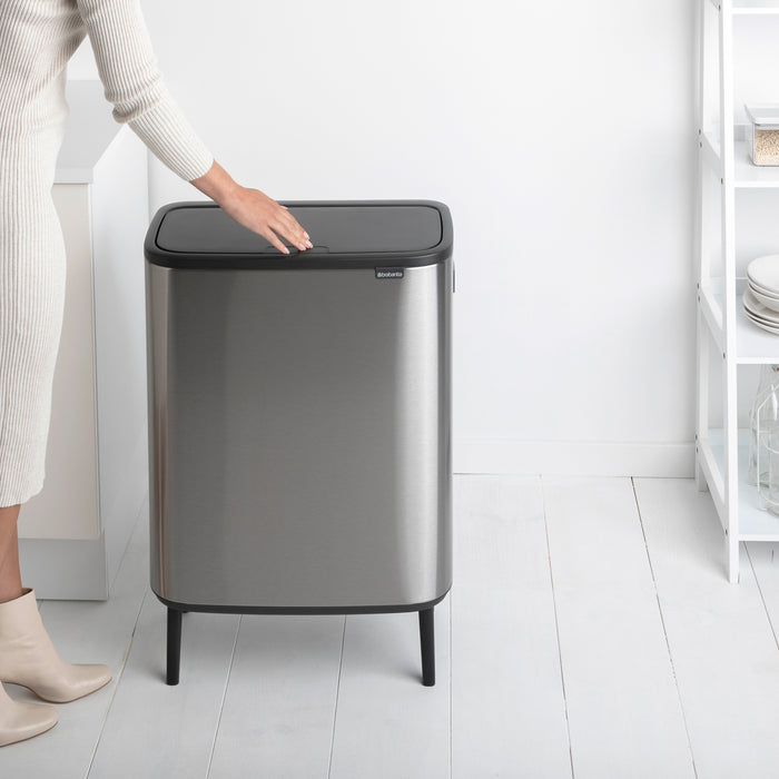 Brabantia Bo Touch Bin Hi Afvalemmer 2 x 30 L - Vingerafdrukvrij